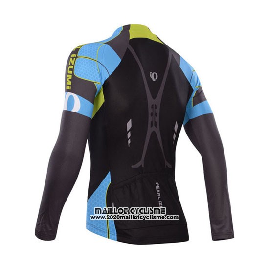2014 Maillot Ciclismo Pearl Izumi Noir et Azur Manches Longues et Cuissard